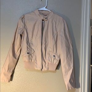 Light pink leather jacket